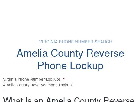 Amelia County Phone Numbers