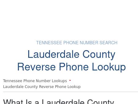 Lauderdale County Phone Numbers