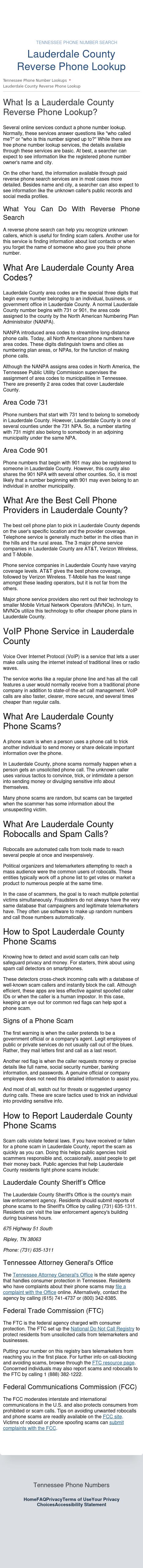 Lauderdale County Phone Numbers - Ripley TN Lawyers